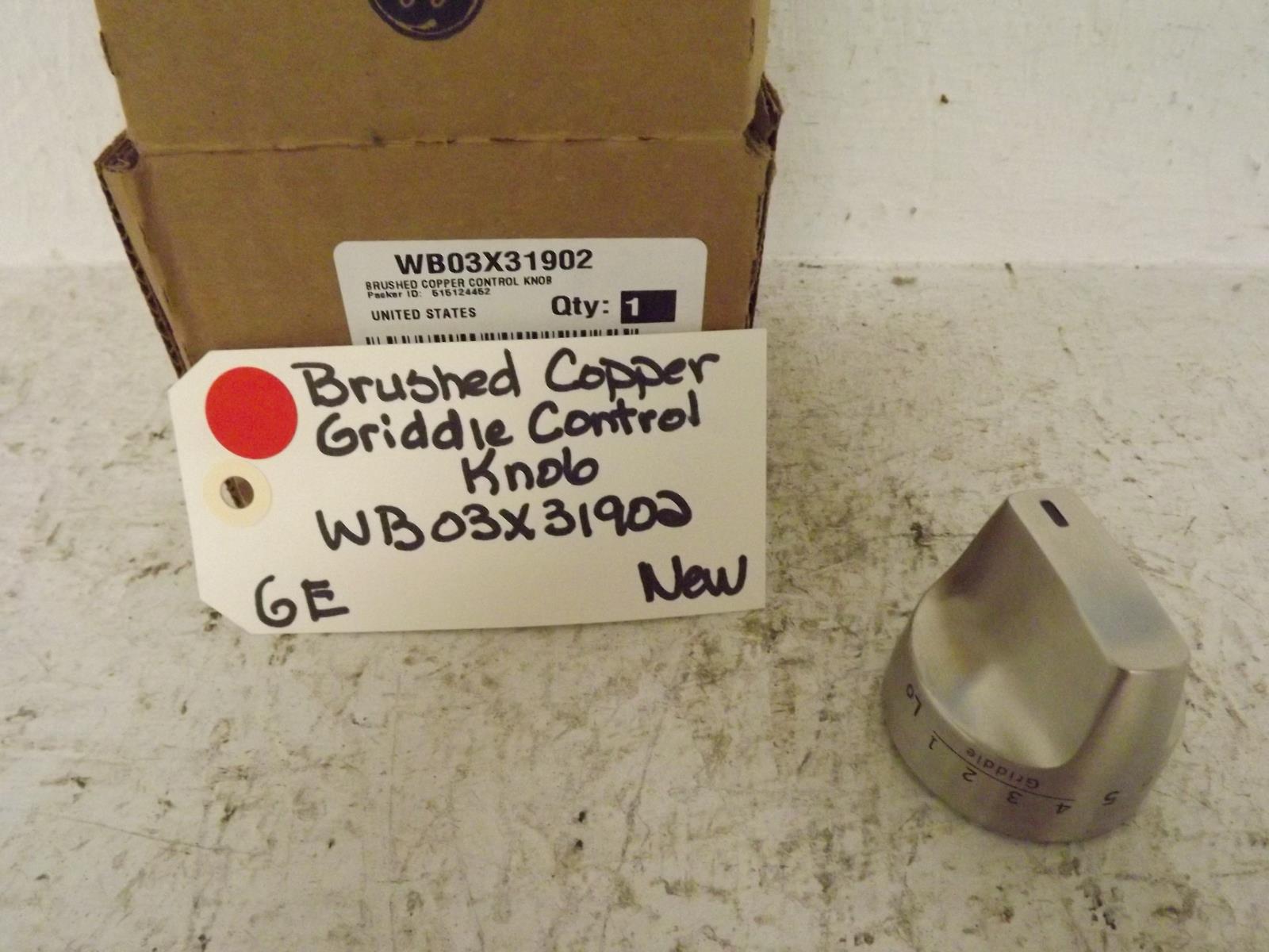 GE Stove WB03X31902 Brushed Copper Griddle Control Knob New GE Stove WB03X31902 Brushed Copper Griddle Control Knob New